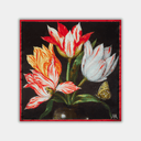 Ambrosius Bosschaert Starszy - Szklany wazon z czterema tulipanami - dunumsilk.com